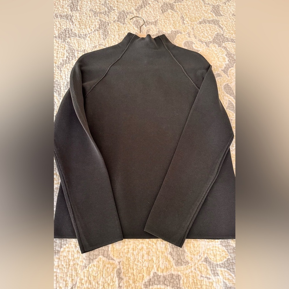 COS Black Mock Neck Sweatshirt